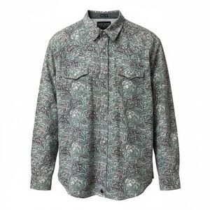Cody James Paisley Long Sleeve Western Pearl Snap 100% Cotton Work Shirt XXL